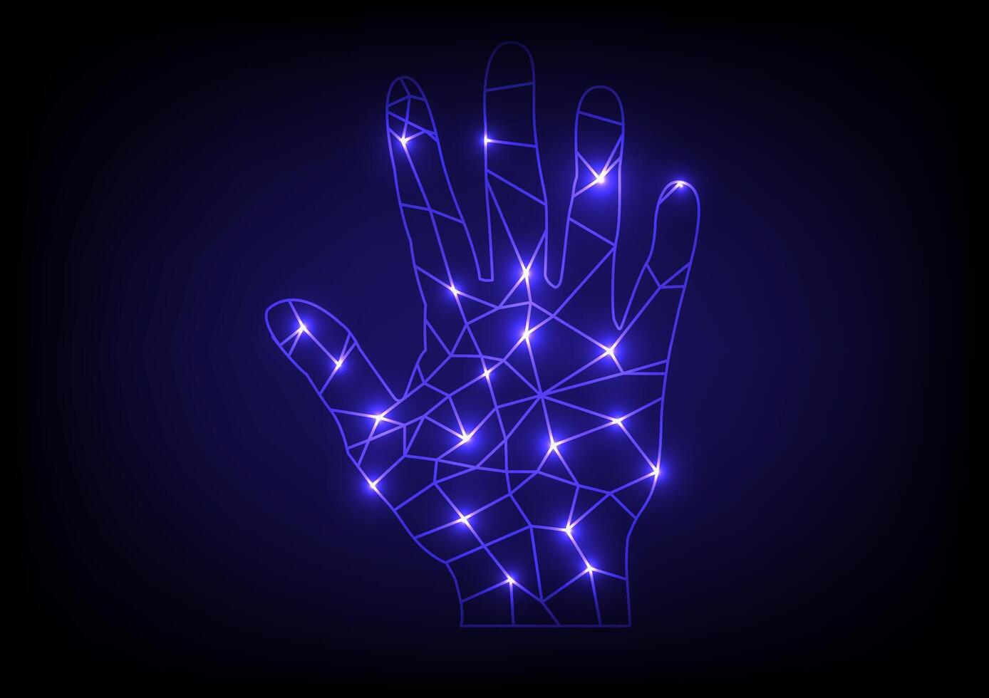 Abstract background with hand identified futuristic vector