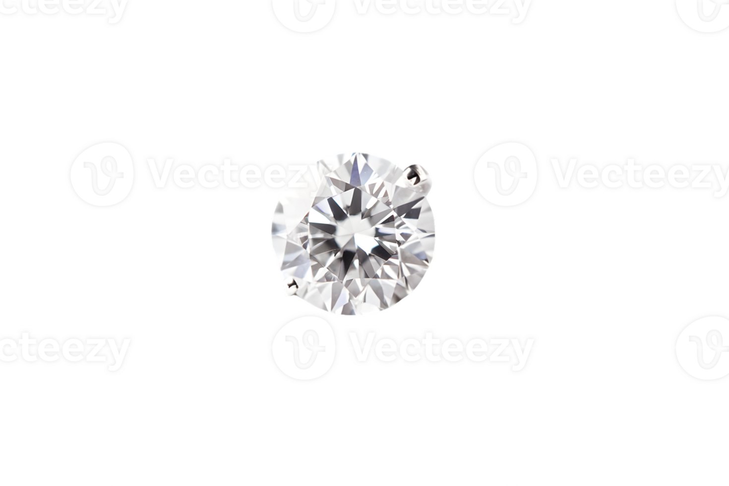 Brilliant Round Cut Diamond with Sparkling Facets and Clarity on a Transparent Background png