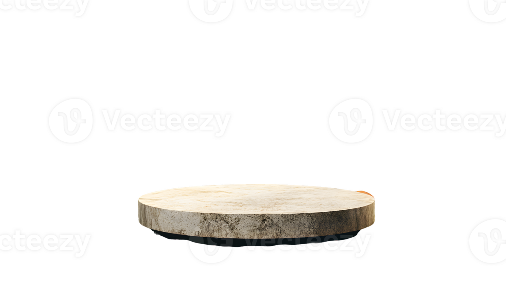 Round Stone Platform with Textured Surface and Natural Earth Tone Appearance png