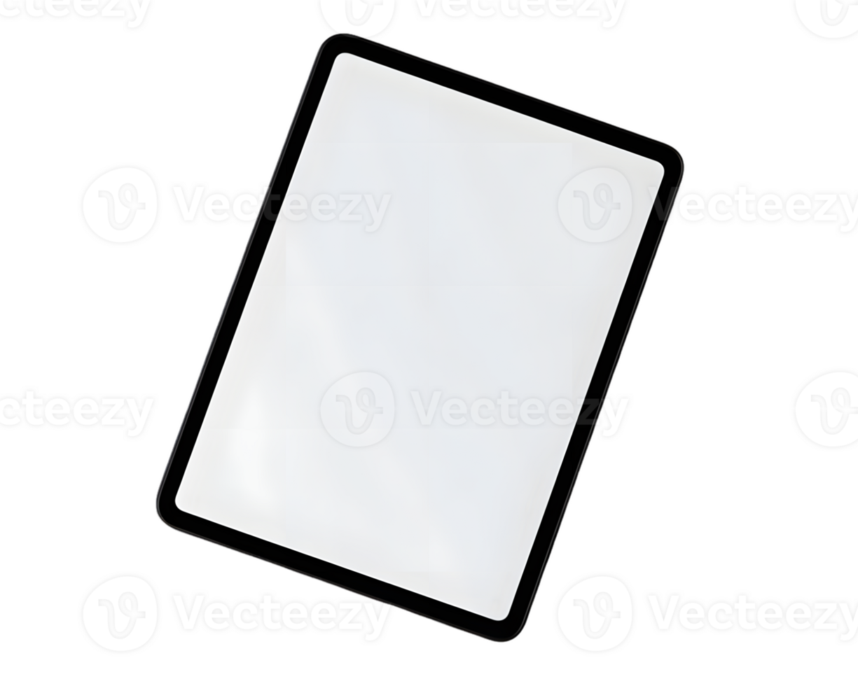 Blank Tablet with Transparent Background for Digital Display and App Showcase Design png