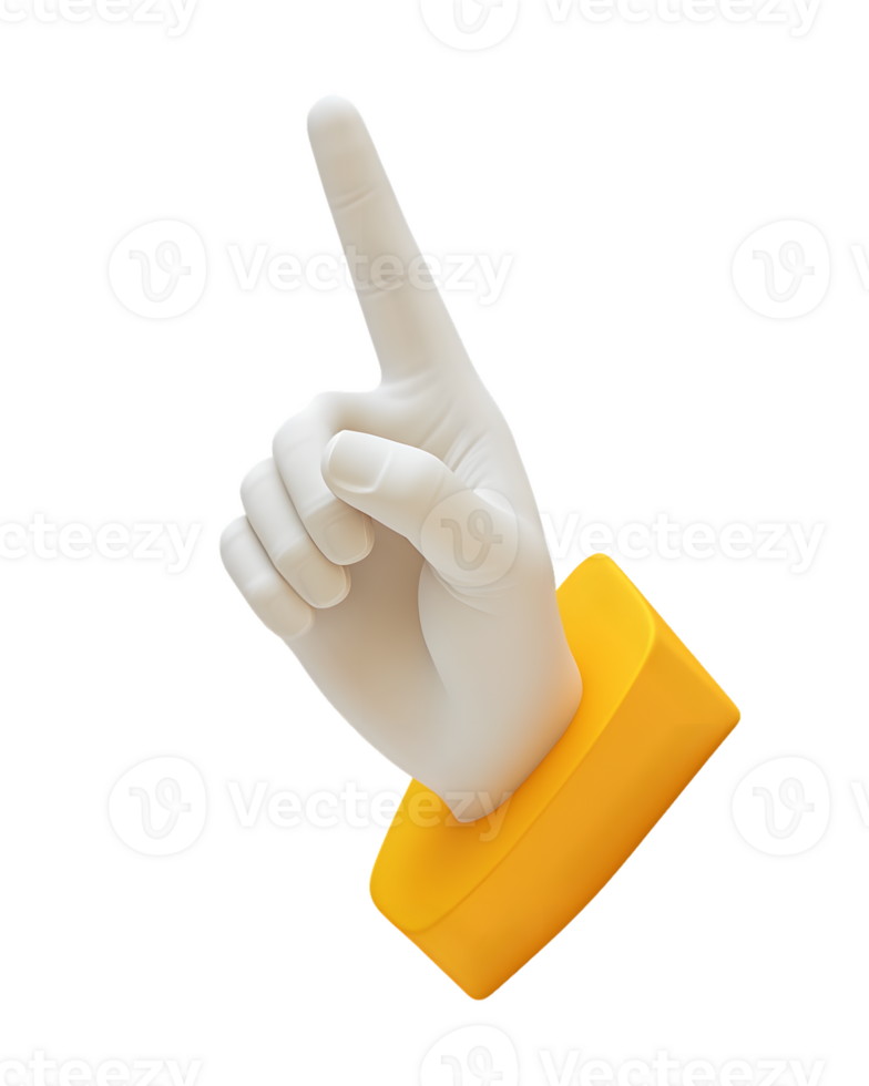 Raised Human Hand In Yellow Sleeve Against Transparent Background Signifying A Call To Action png