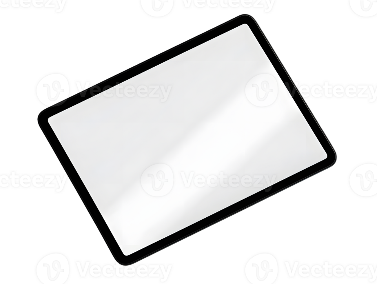 Transparent Blank Screen Lying Flat Reflecting Light Subtly for Layering and Design Use png