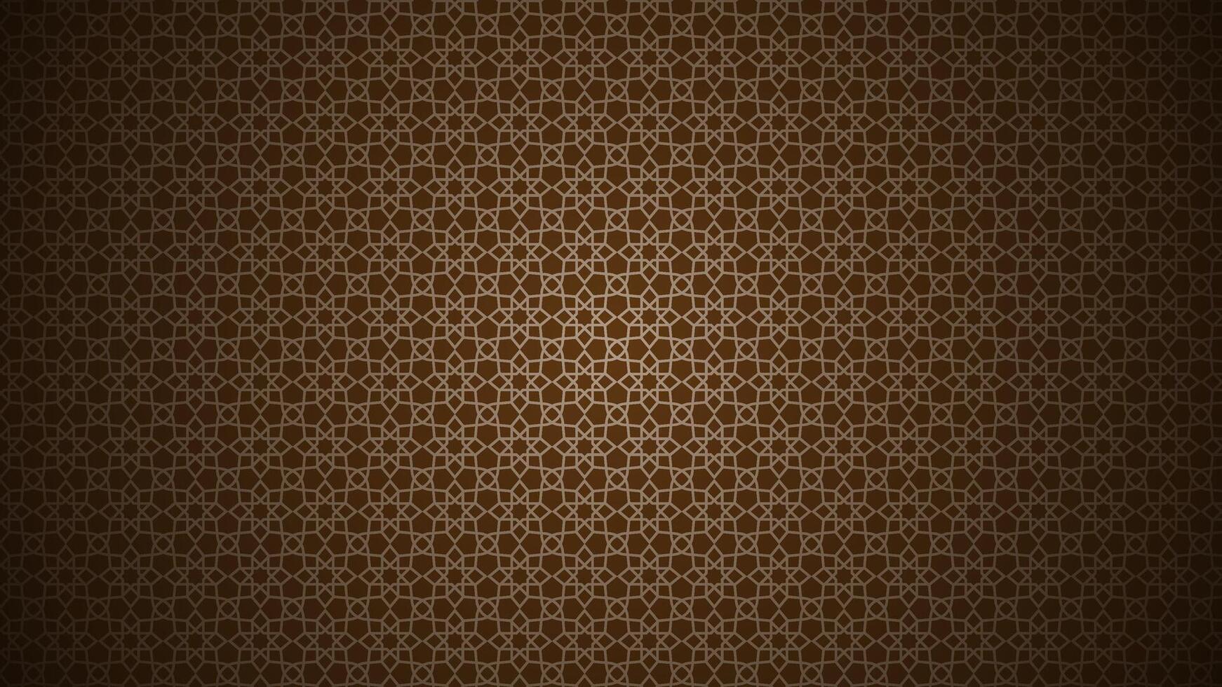 Beautiful Islamic pattern background. Traditional pattern with brown color vector