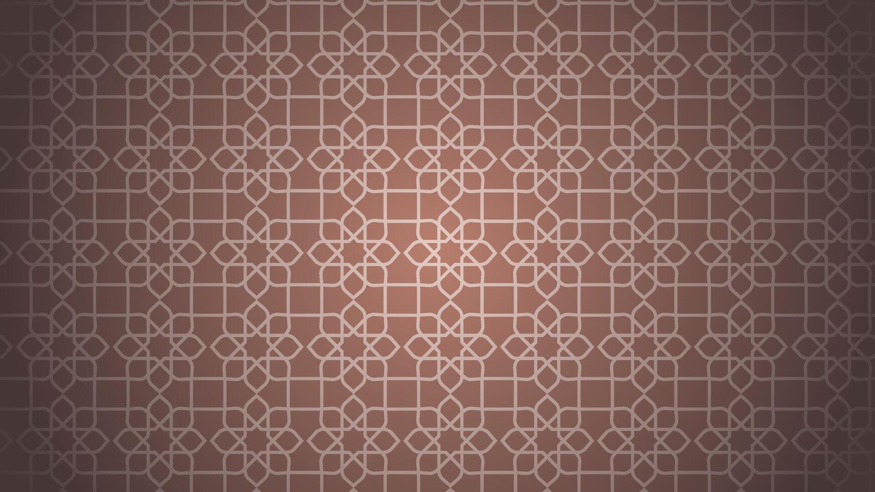 Beautiful Islamic pattern background. Traditional pattern with soft brown color vector