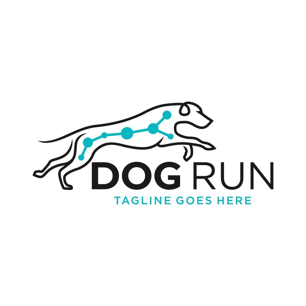 dog muscle outline logo vector