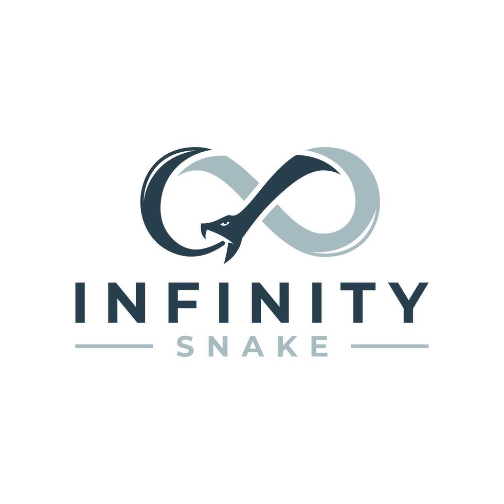 wild snake infinity logo vector