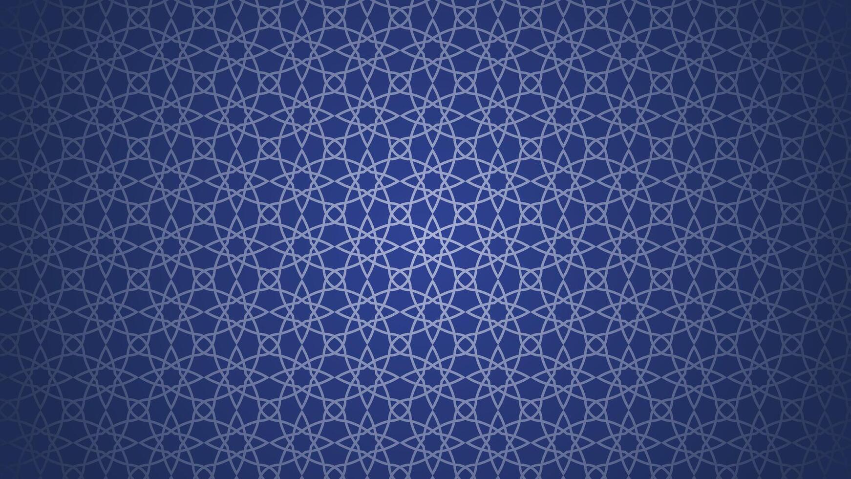 Beautiful Islamic pattern background. Traditional pattern with blue color vector