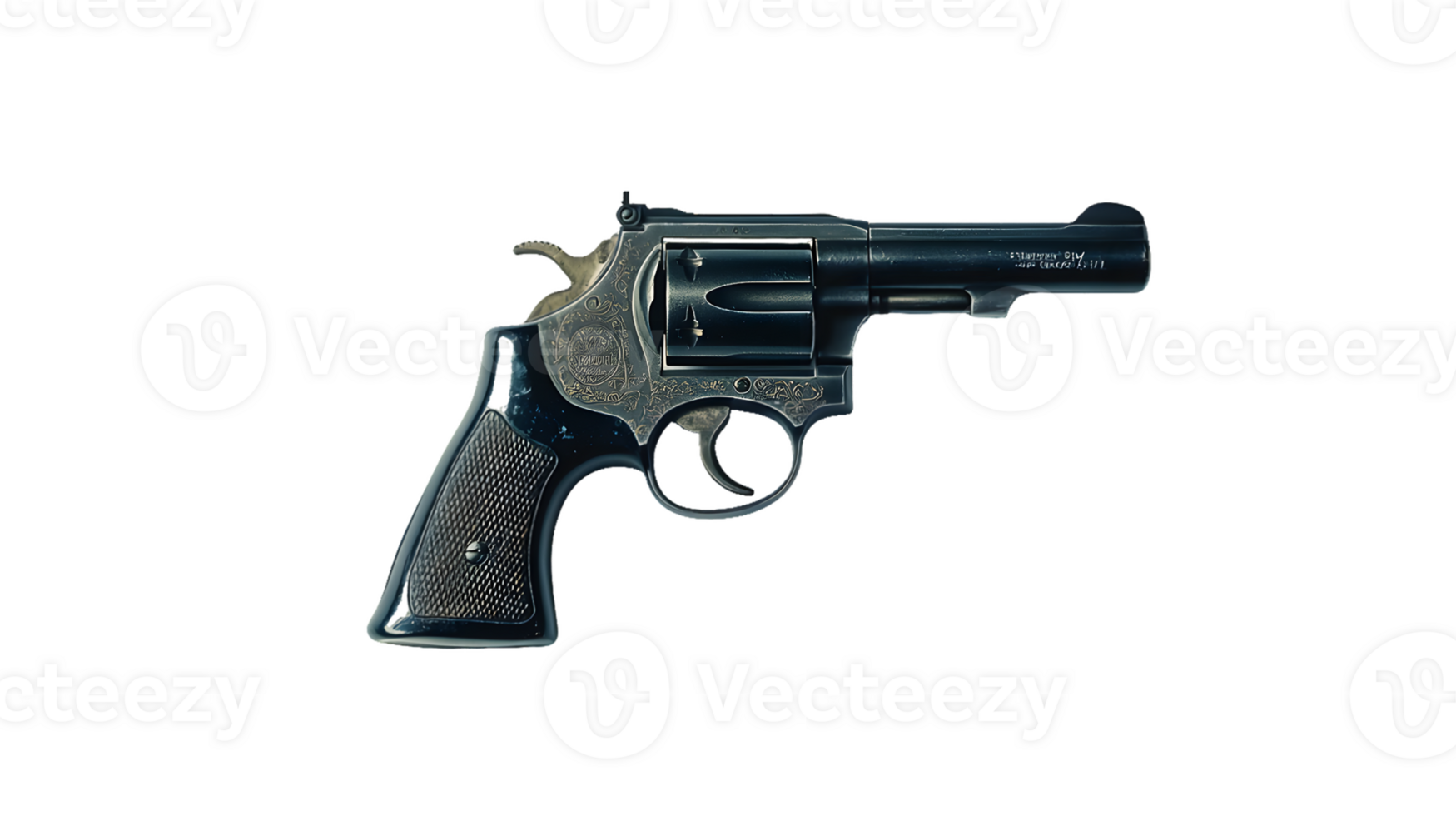 Colt Python Revolver with Engravings png