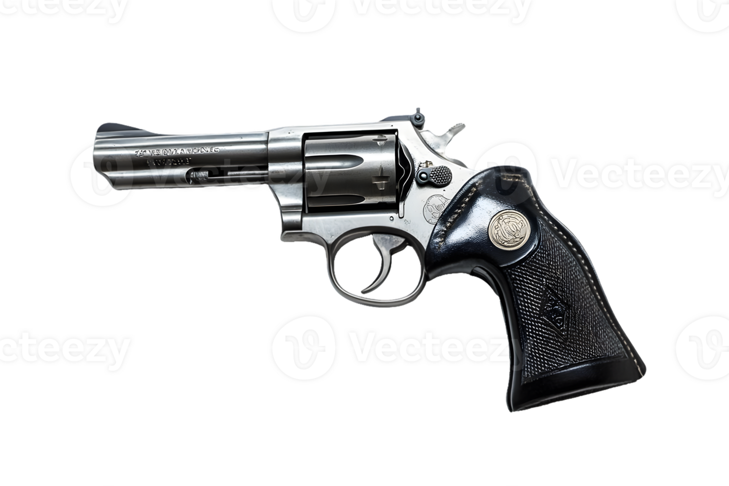 Colt Python Revolver with Black Grips png