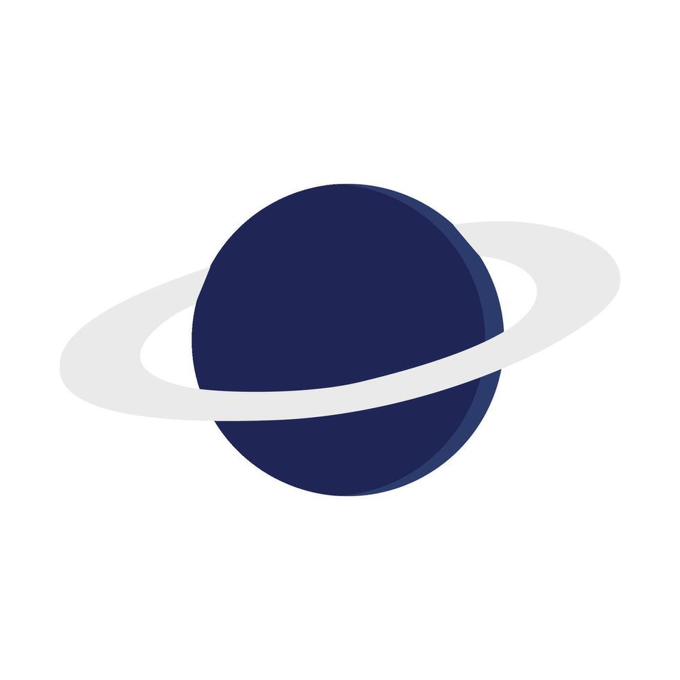 Planet icons with rings vector