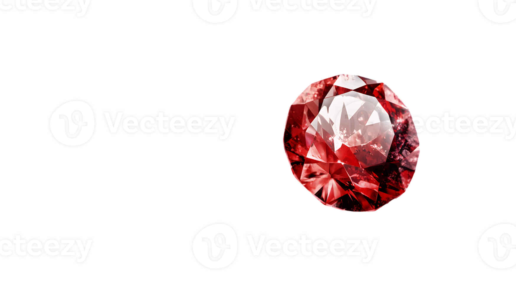 Red Gemstone on Transparent Background png