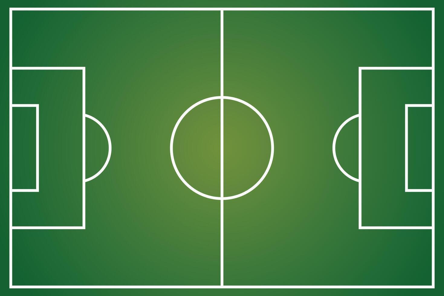 Soccer field with white lines and green lines vector