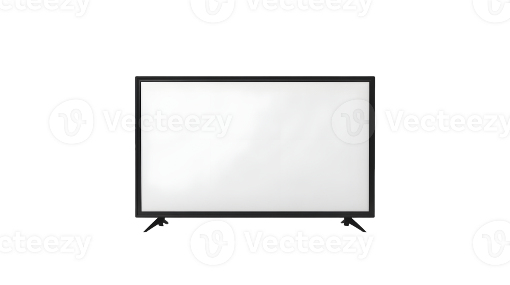 Modern Flat Screen Television with Thin Black Bezel png