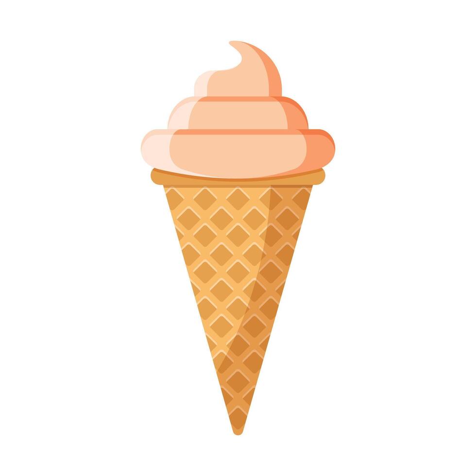 Ice cream cone illustration vector