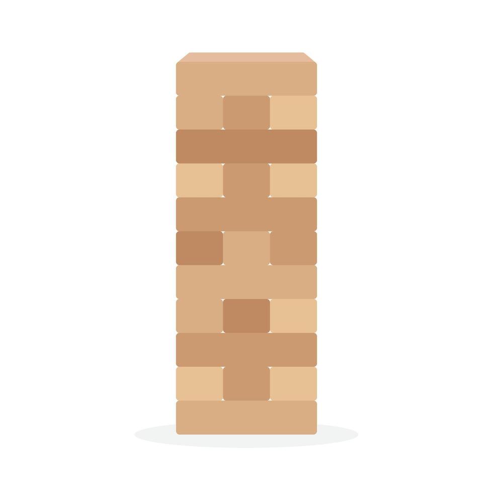 A brick tower with a square base vector