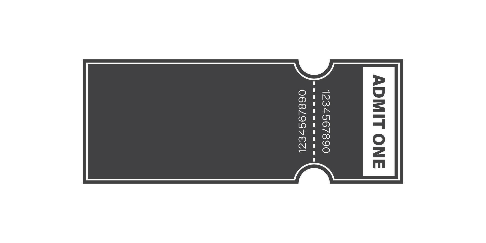 A ticket for an event is shown on a white background vector
