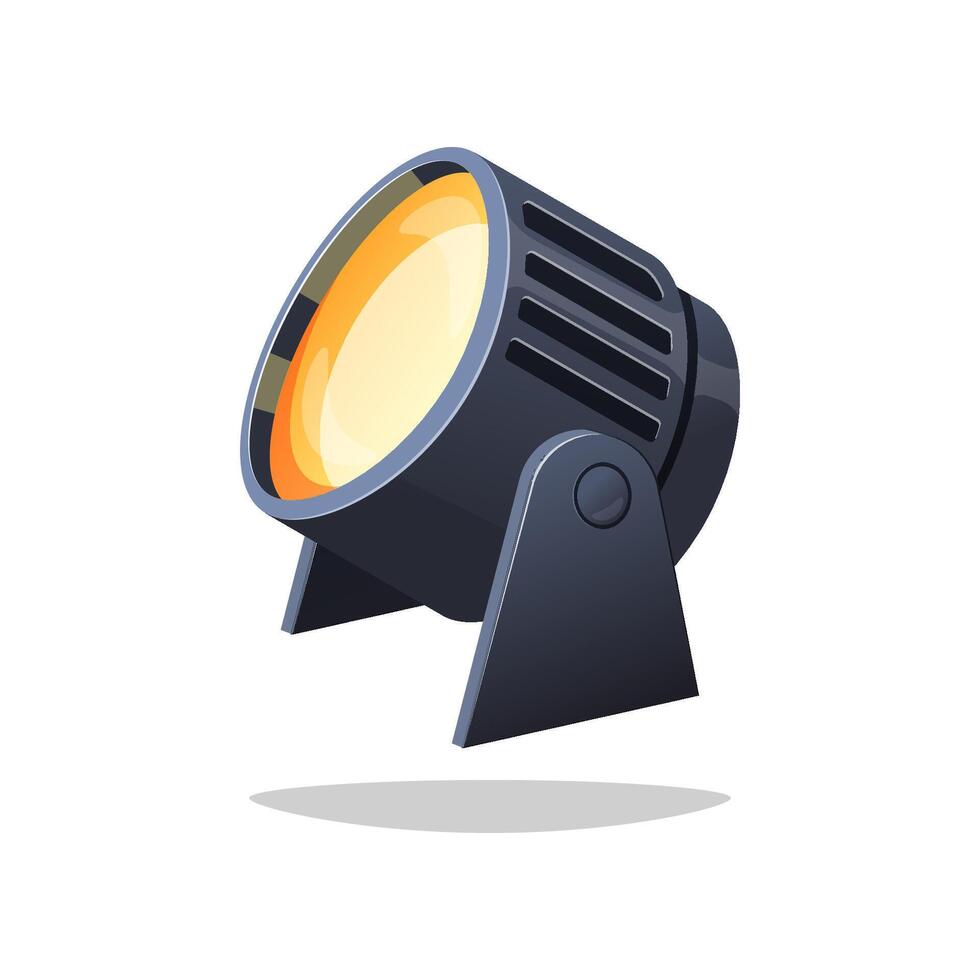 Black spotlight isolated on white background. vector