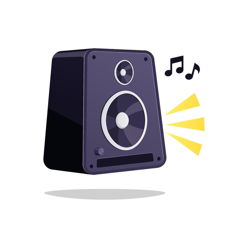 Music speaker isolated on white background. vector