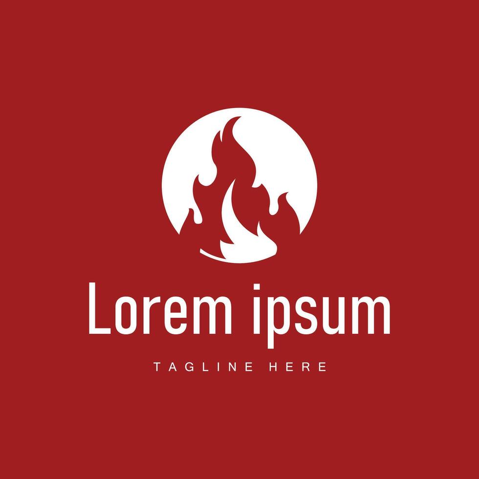 fire logo design template silhouette of fire simple flame vector