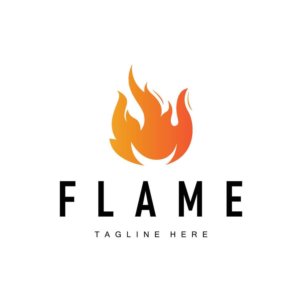fire logo design template fire burning illustration symbol simple flame vector