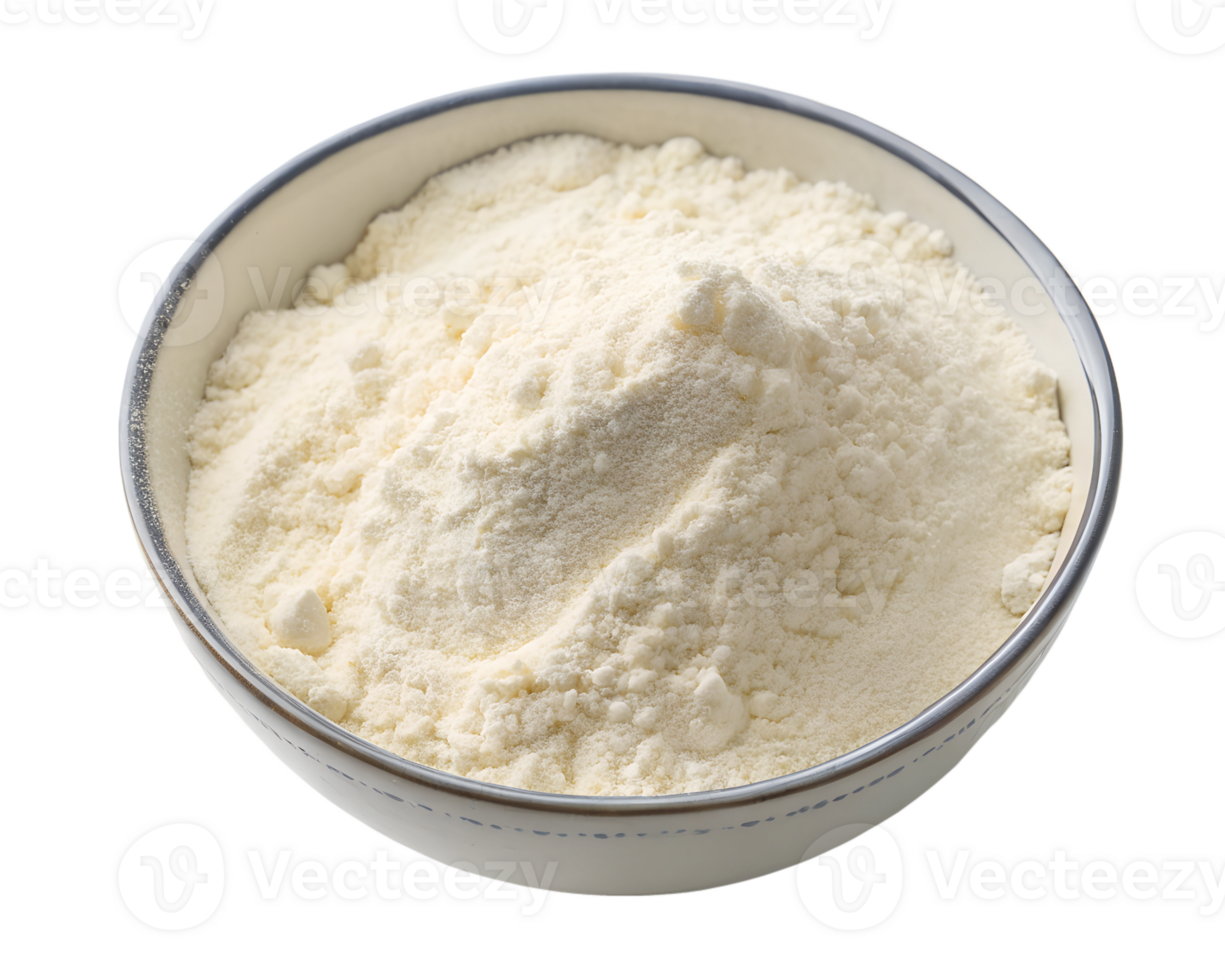 Bowl Of Powdered Milk, Cooking Ingredient, Dairy Product On Transparent Background png