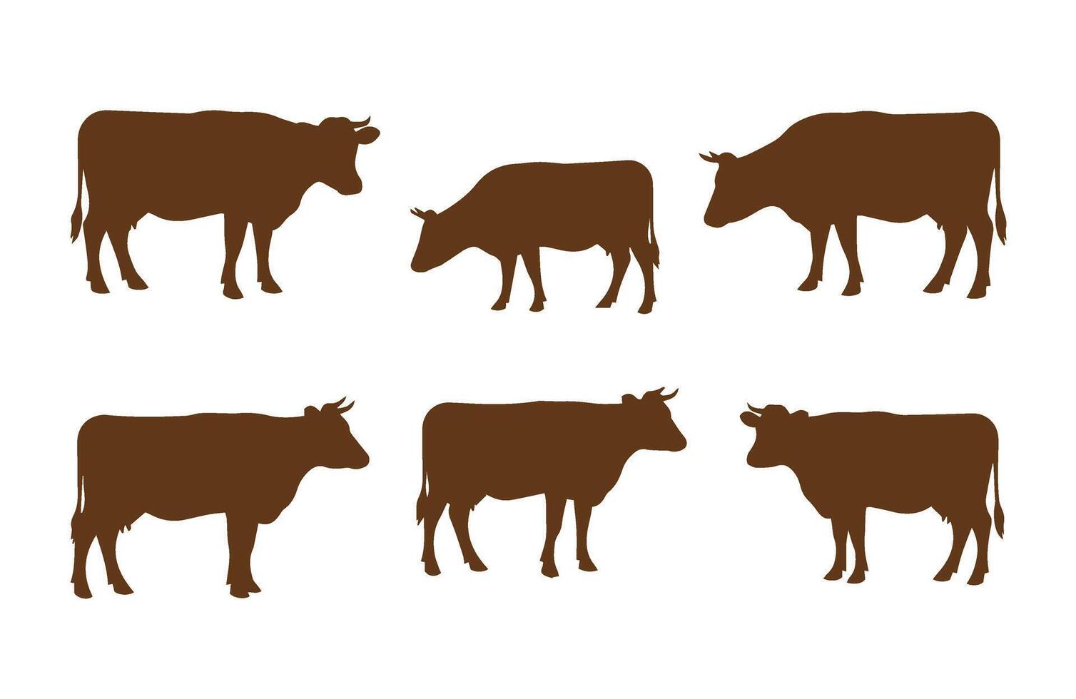 Farm milk cows artwork showcasing diverse cattle breeds vector