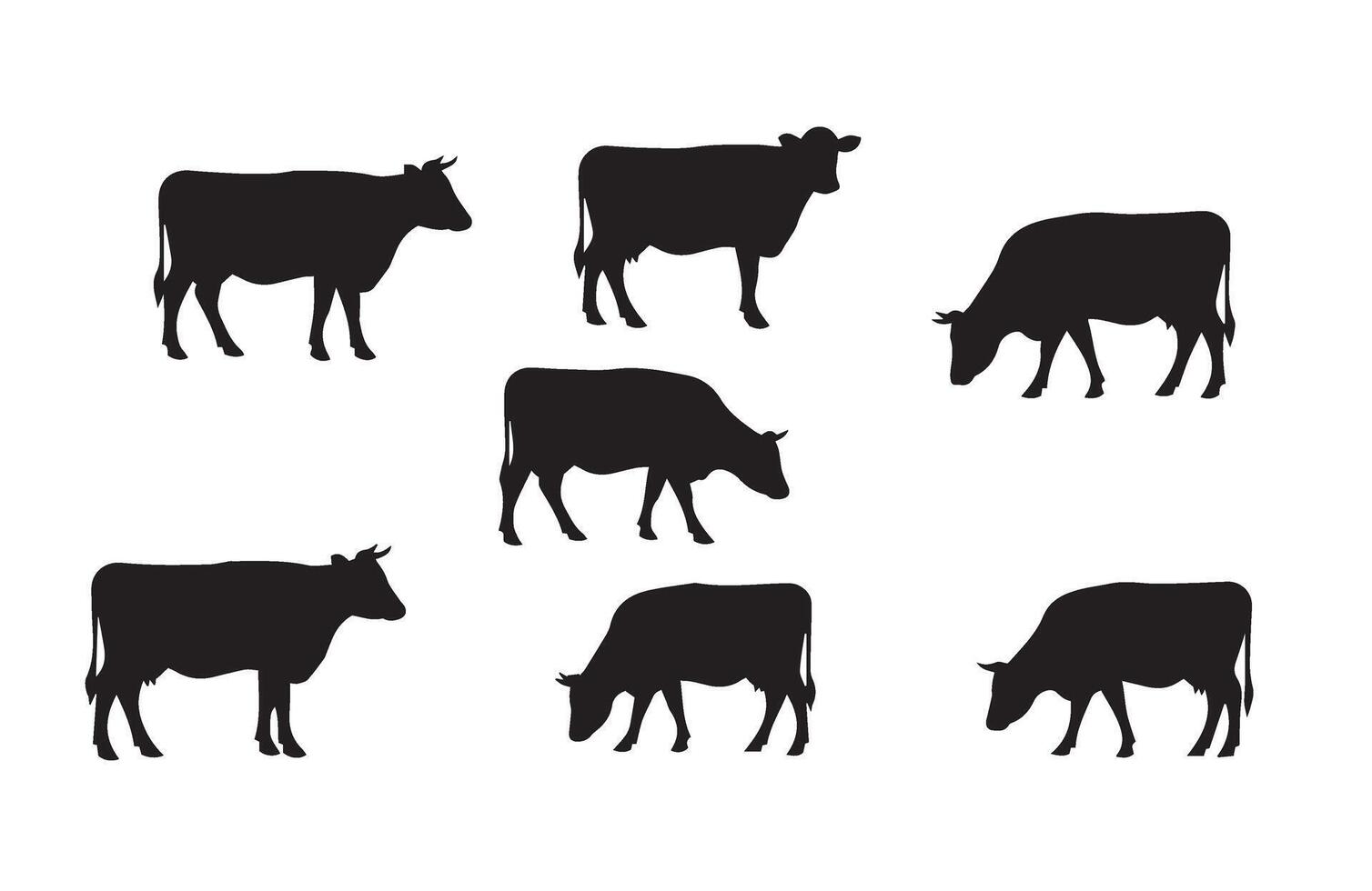 Farm milk cows herd displayed in a detailed farming scene vector