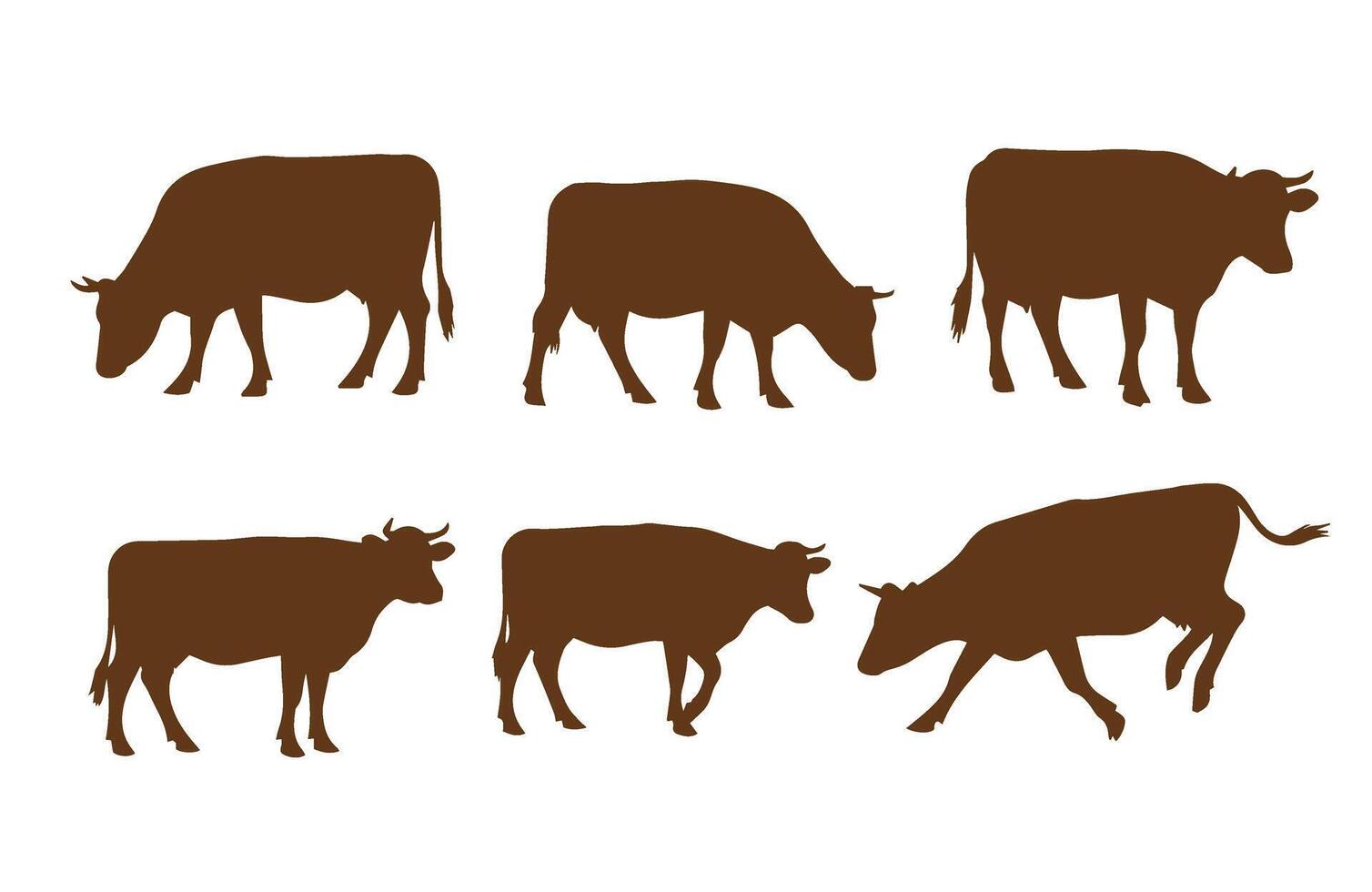 Cartoon farm cow clipart featuring friendly dairy cattle vector