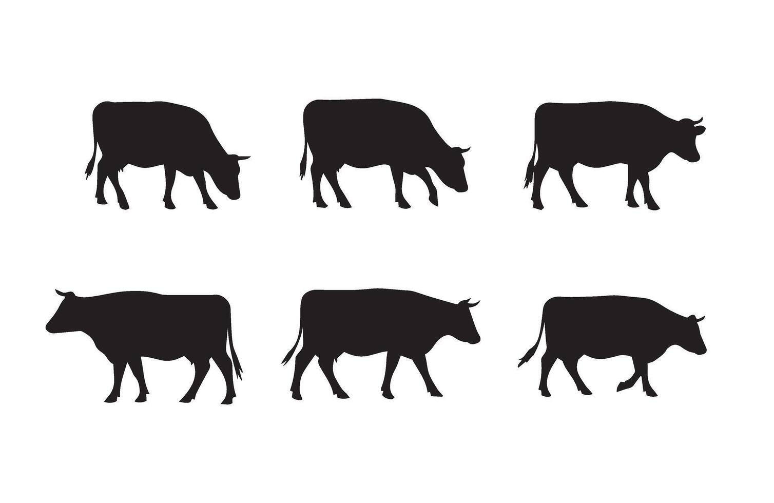 Farm milk cows illustrated with charming cattle designs vector