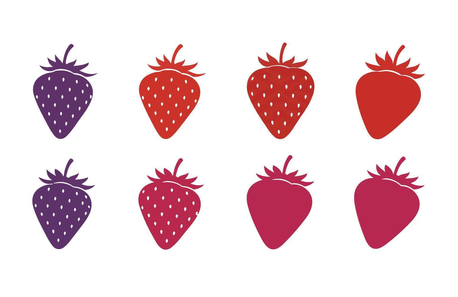 Fresh Organic Food Strawberry Red Cartoon Berry Pack vector