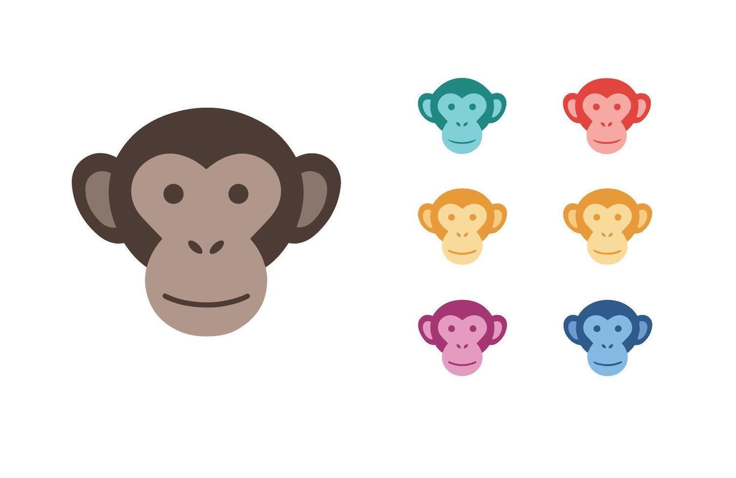 Cute Monkey Happy Baby Monkey Cartoon Funny Drawing vector