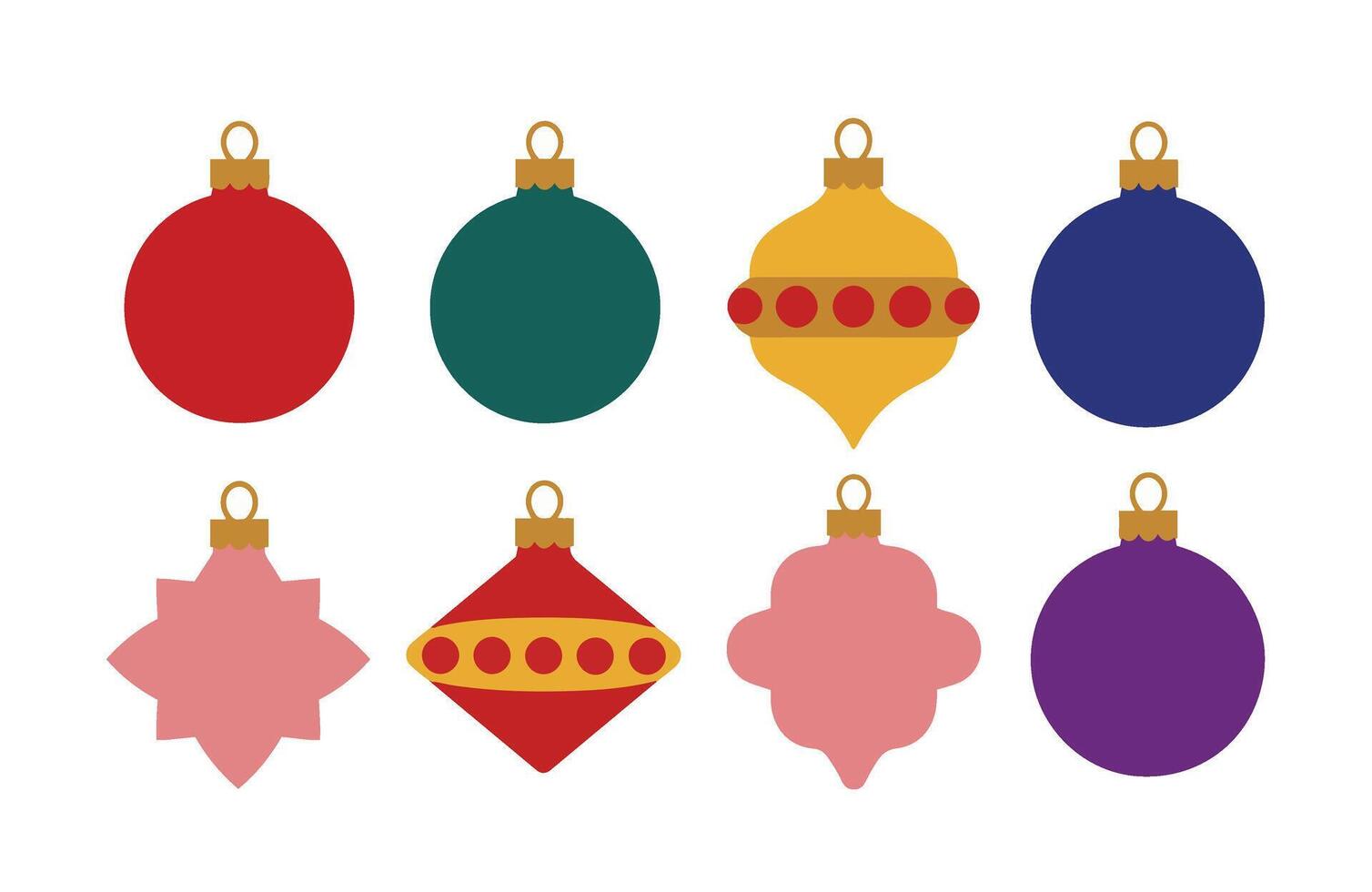 Christmas Hanging Decorations Winter Holiday Creative Festive Hanging Set vector