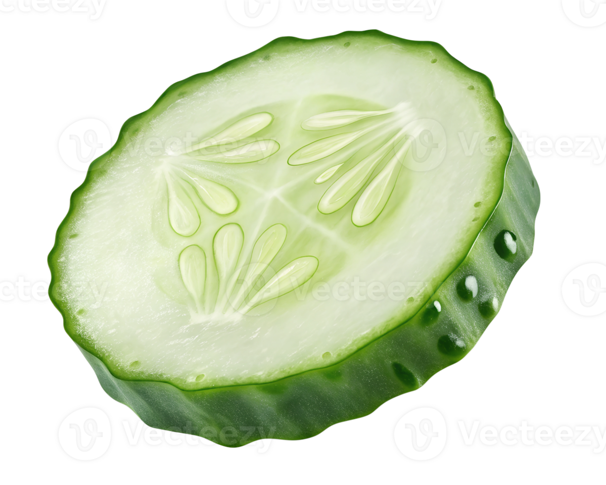Fresh Green Cucumber Slice, Healthy Food On Transparent Background png