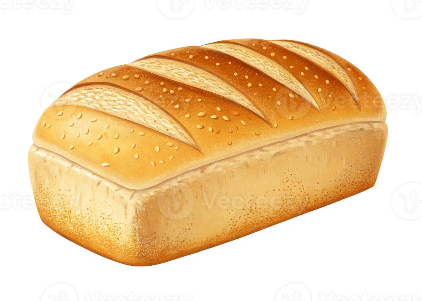 Golden Crusty Loaf of Bread, Baked Fresh, Delicious, Sesame Seeds png