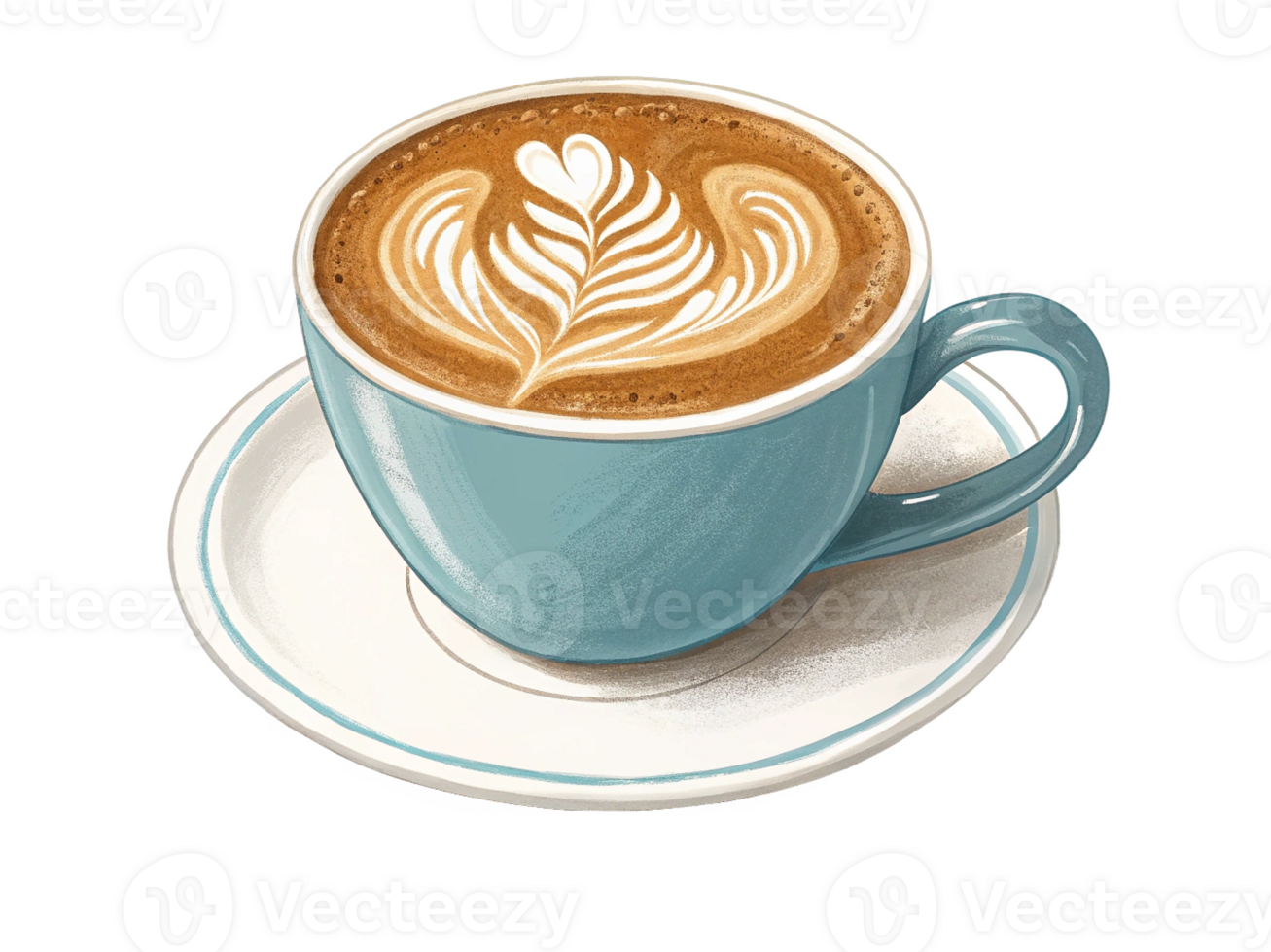 Artistic Latte Art Coffee Cup, Beverage, Foam Design, Mocha, Cafe png