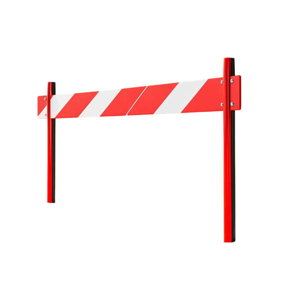 A red and white barrier png