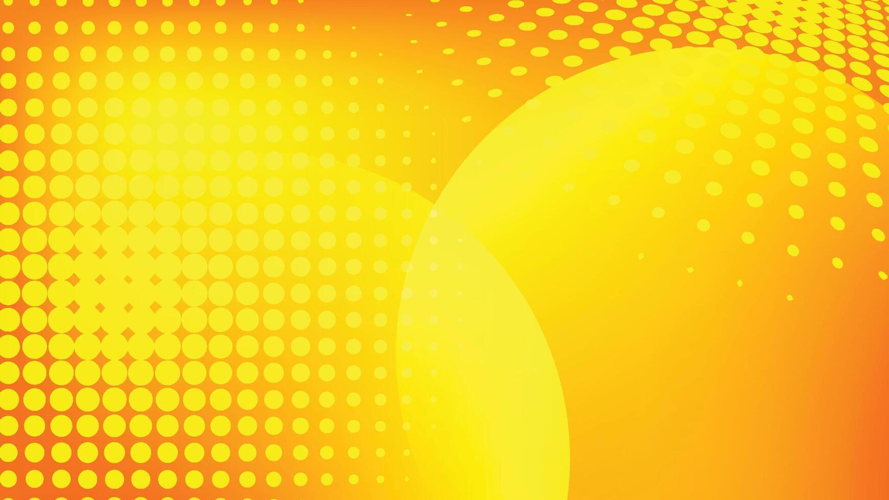 abstract graphic background with yellow circle and dot pattern vector