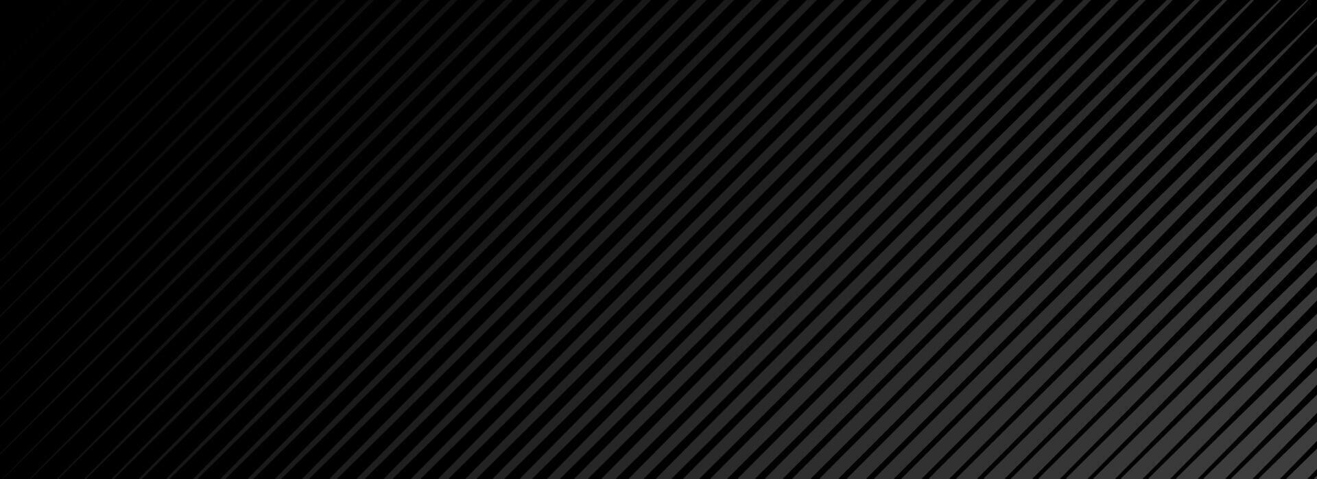 Black oblique straight line background. Elegant dark linear abstract wallpaper. Luxury striped gradient texture. Grey diagonal lines backdrop for flyer, banner, poster, presentation vector