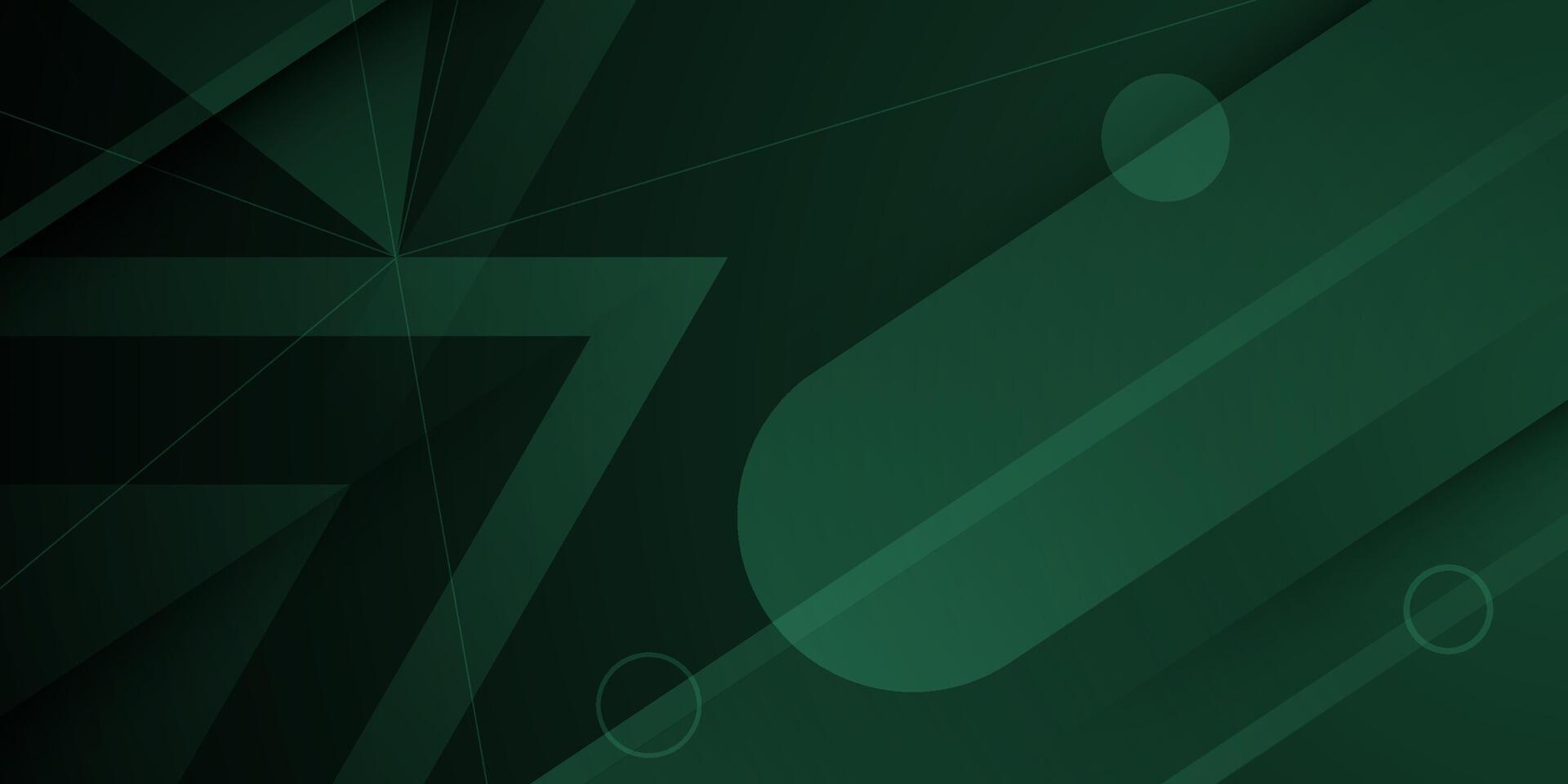 Abstract dark green overlap dynamic background. Triangle pattern element background. vector