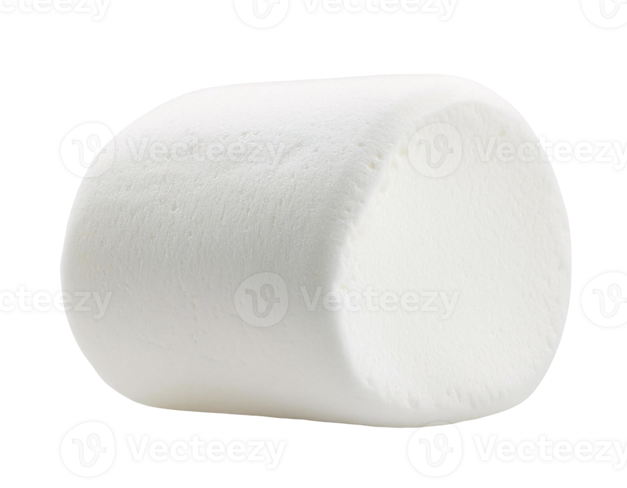 soft white marshmallow, fluffy and spongy sweet confection, classic sugary treat for desserts and roasting, light and airy texture, on isolated background png