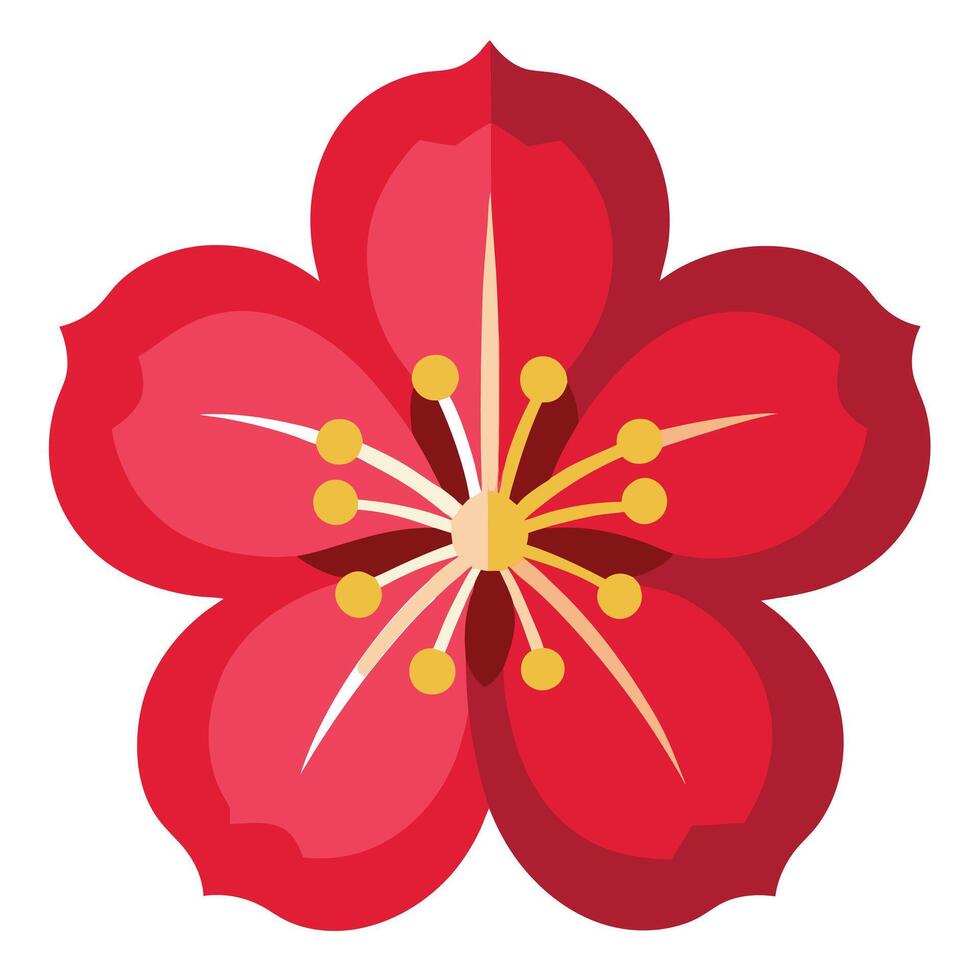 Five Petal Hibiscus vector