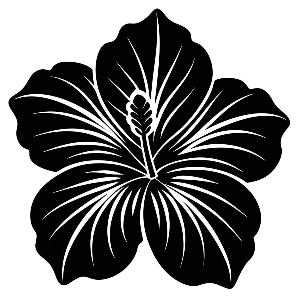 Stylish Hibiscus Logo art vector