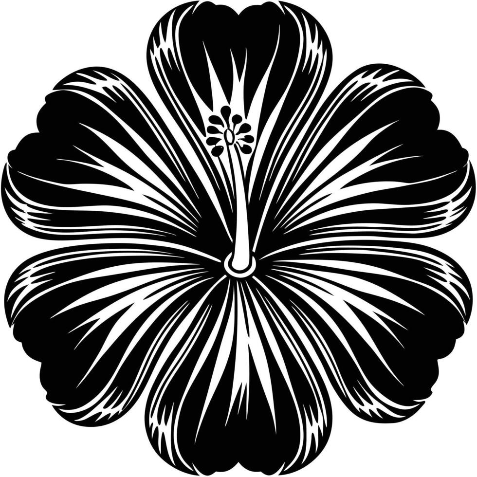 Hawaiian Hibiscus Emblem vector