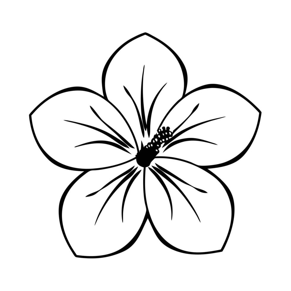Minimal Hibiscus Petals Logo vector