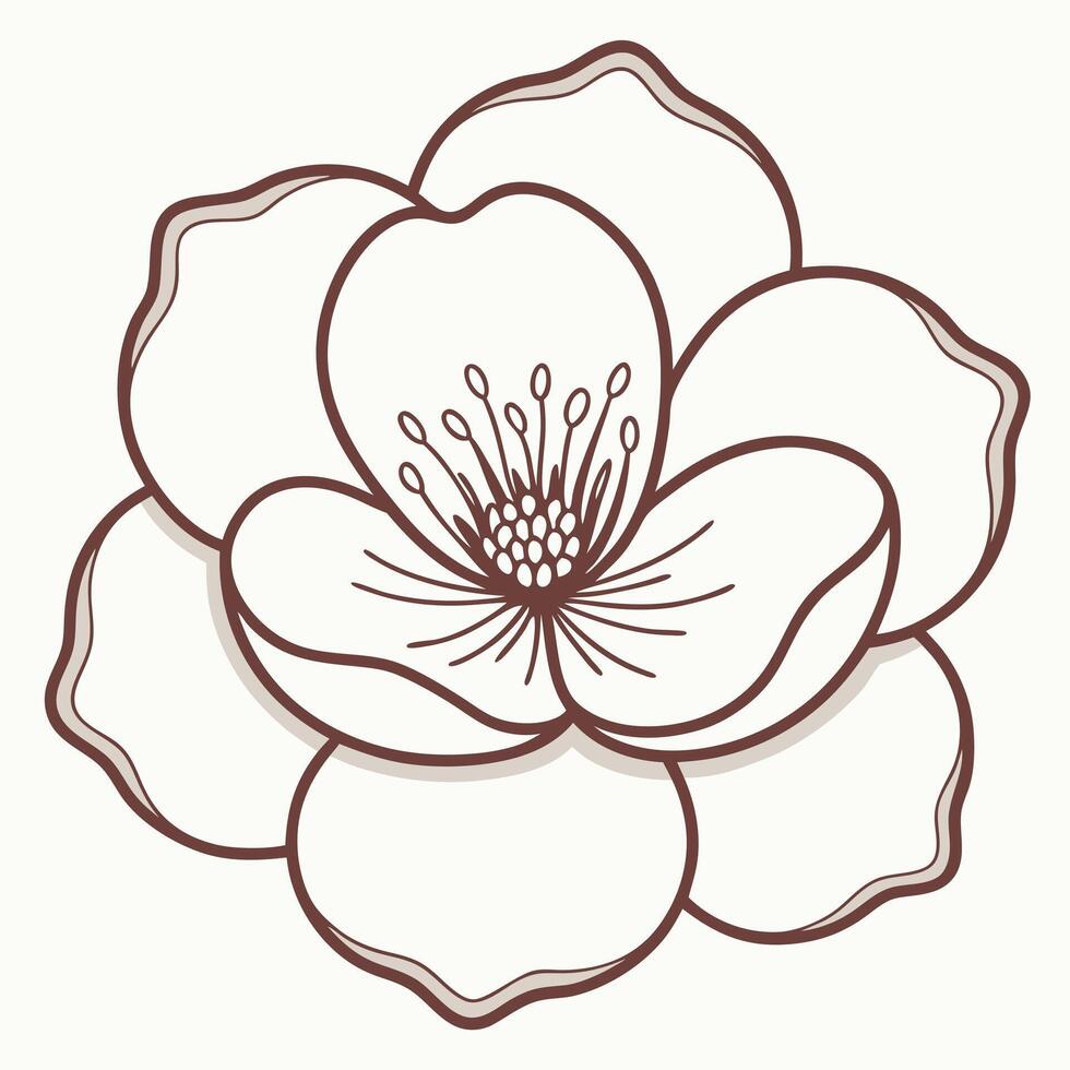 Artistic Camellia Petal Design vector