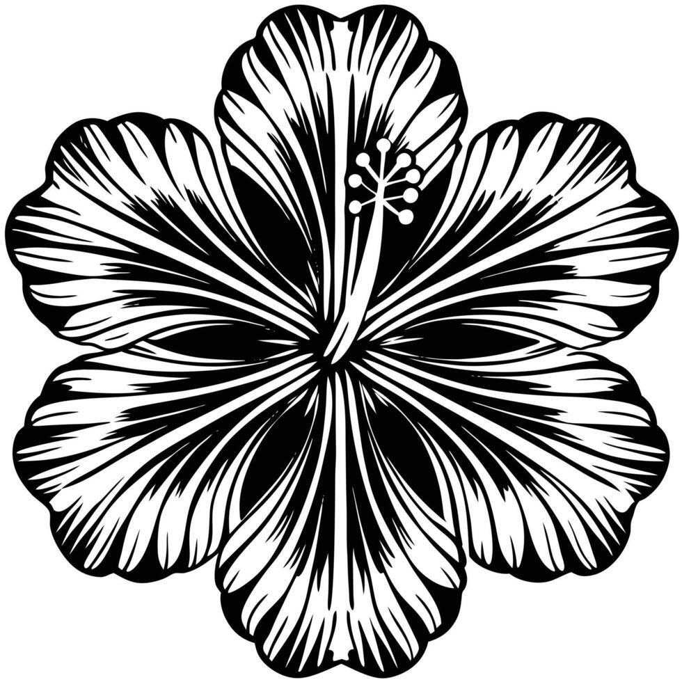 Abstract Hibiscus Graphic vector