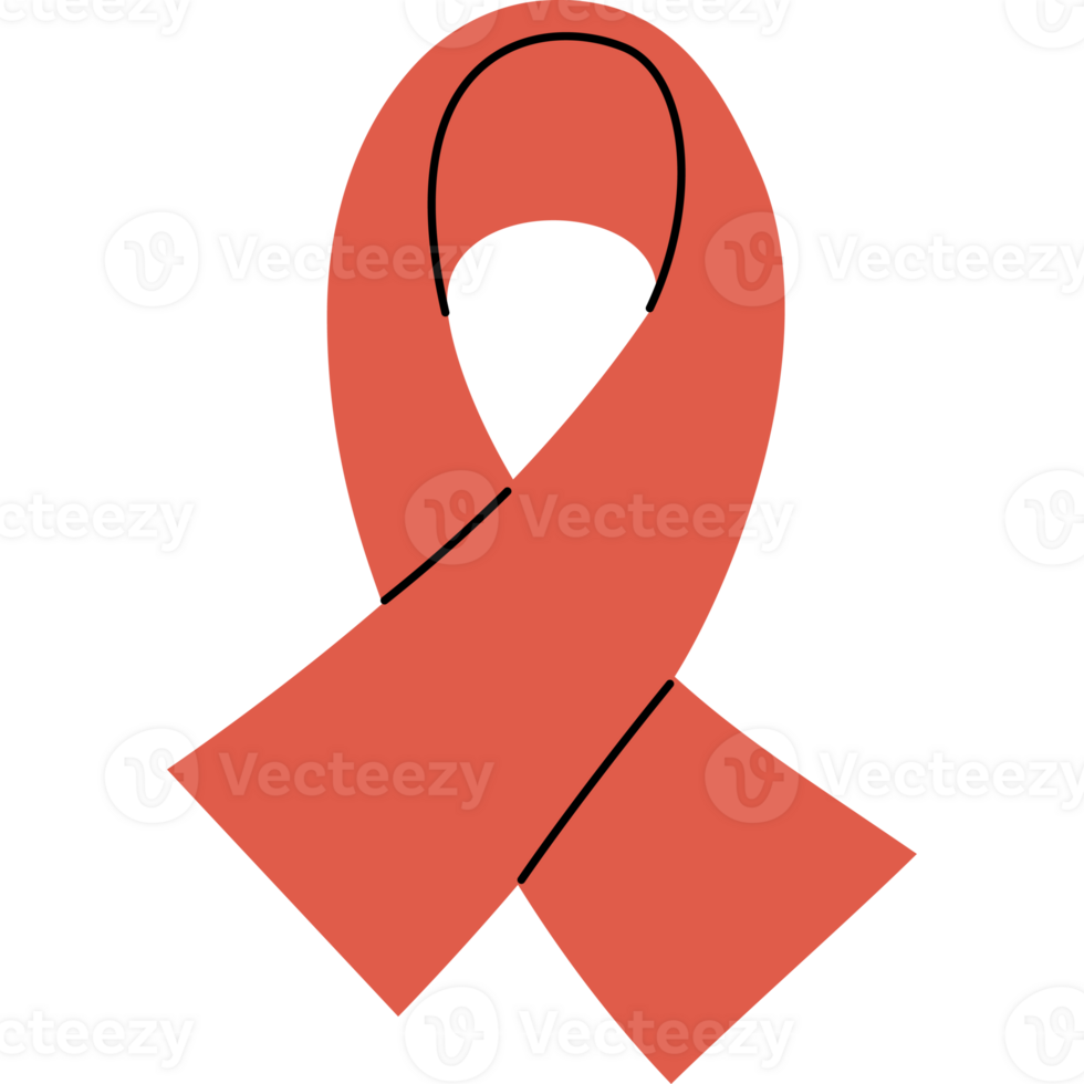 Red Ribbon Aids Symbol element png