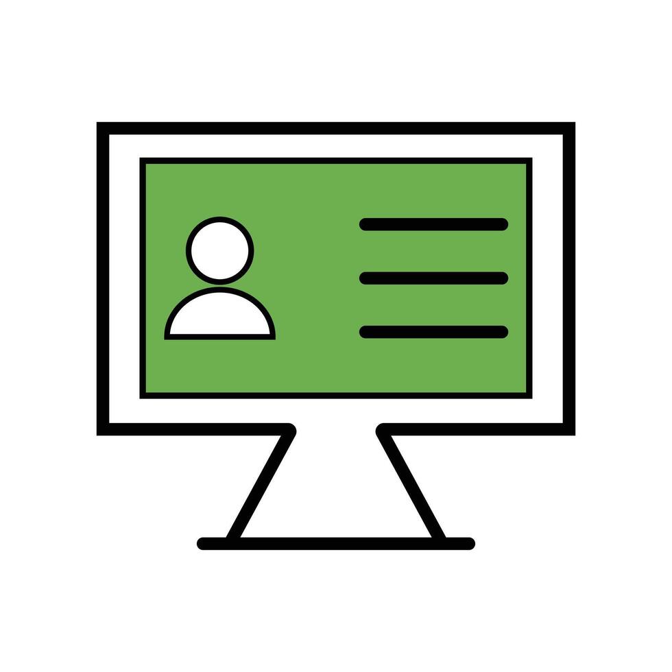 Simple Identification Card Icon vector