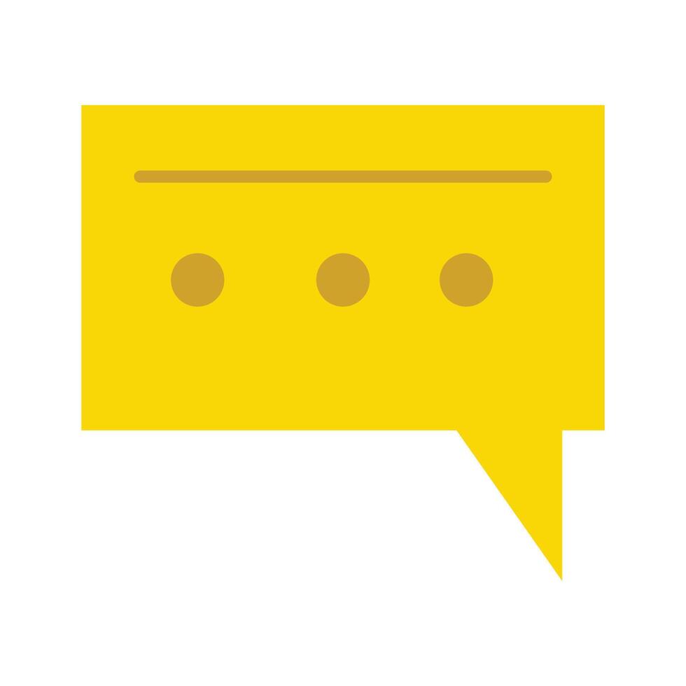 Simple Yellow Speech Bubble Graphic vector