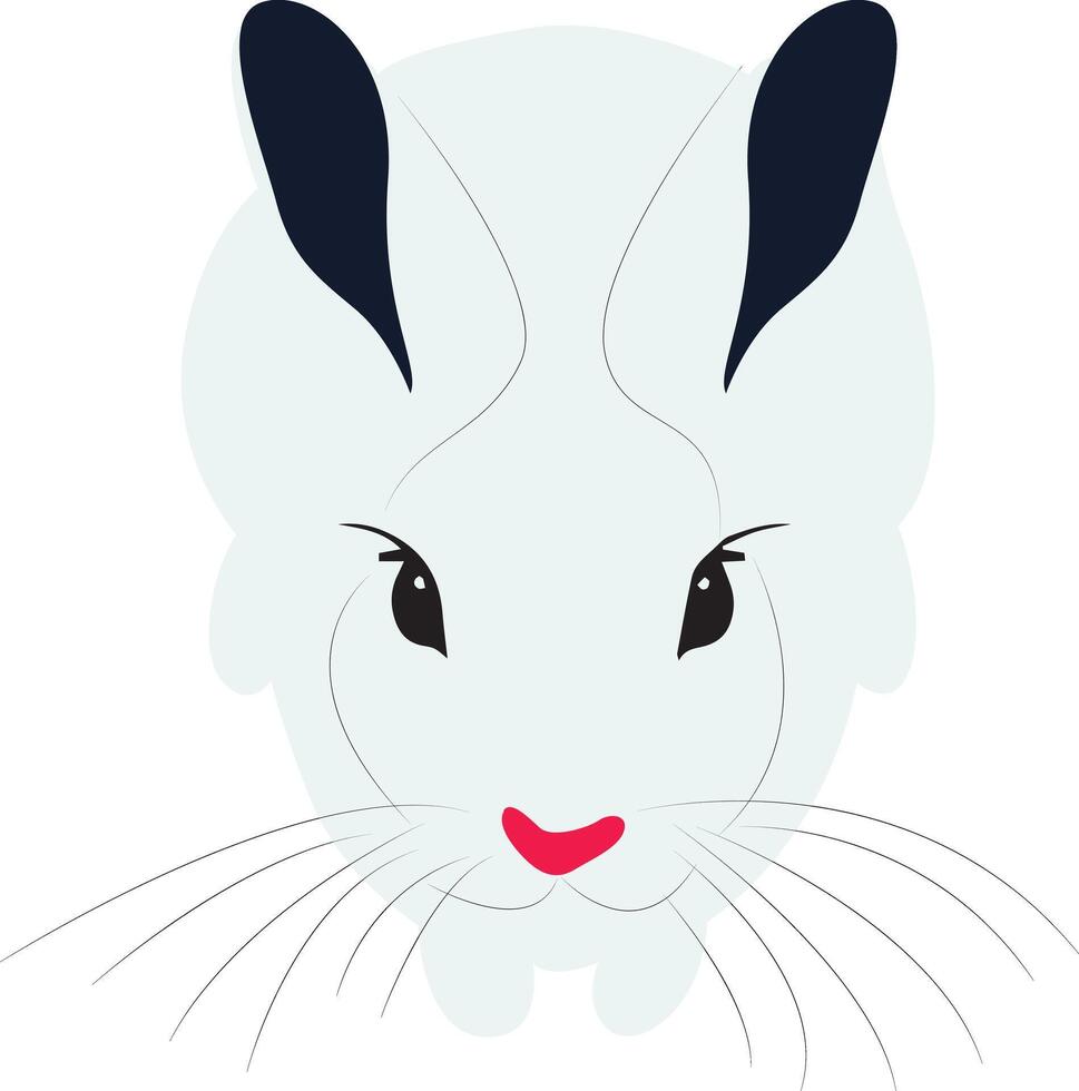 Cute White Rabbit Cartoon, Happy Easter day vector